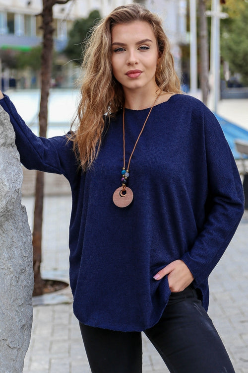 Bluză de damă uni din tricot fin