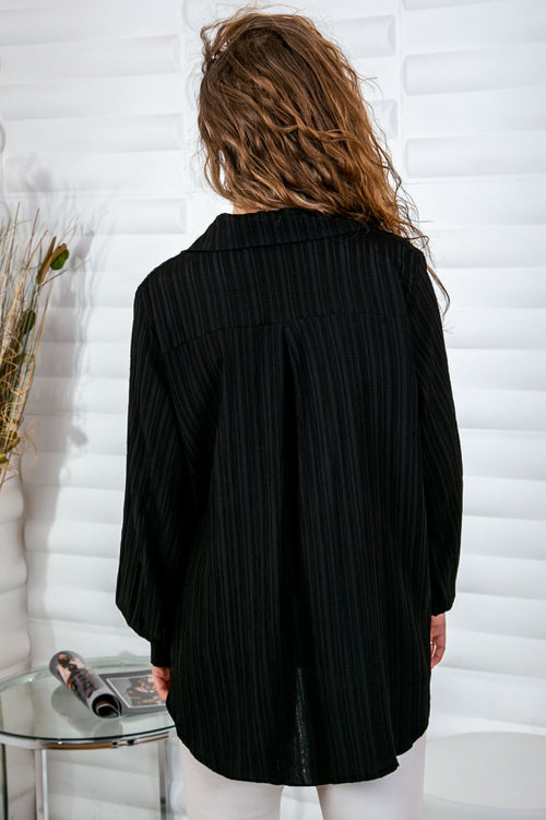 Plus-size shirt with a textured finish