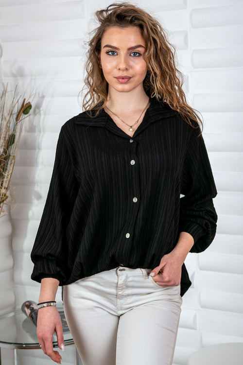 Plus-size shirt with a textured finish
