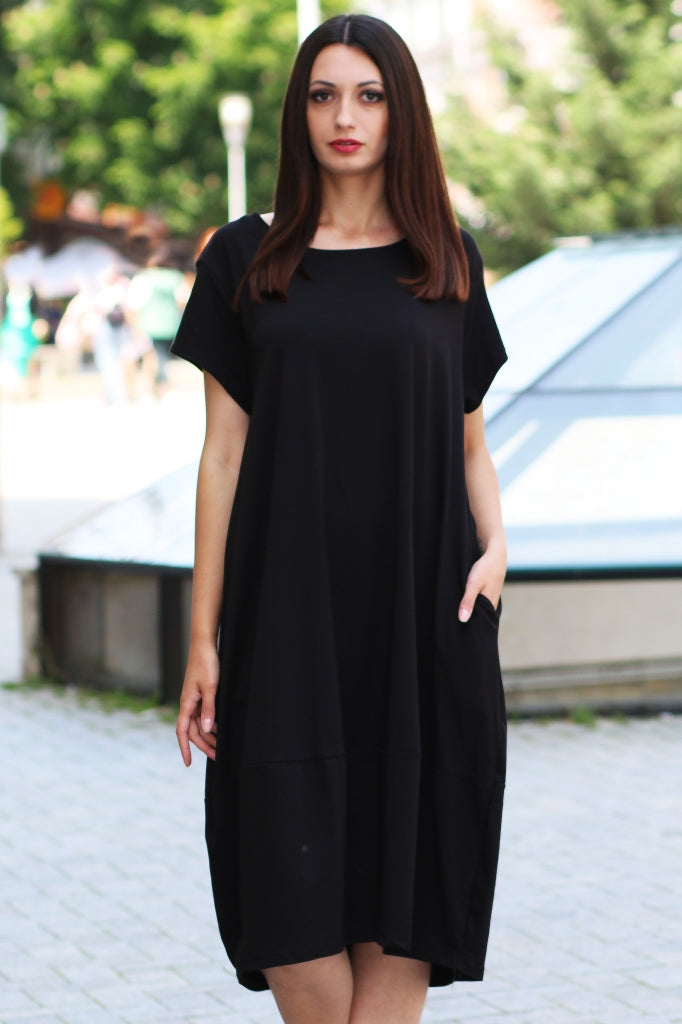 Rochie lungă uni din bumbac