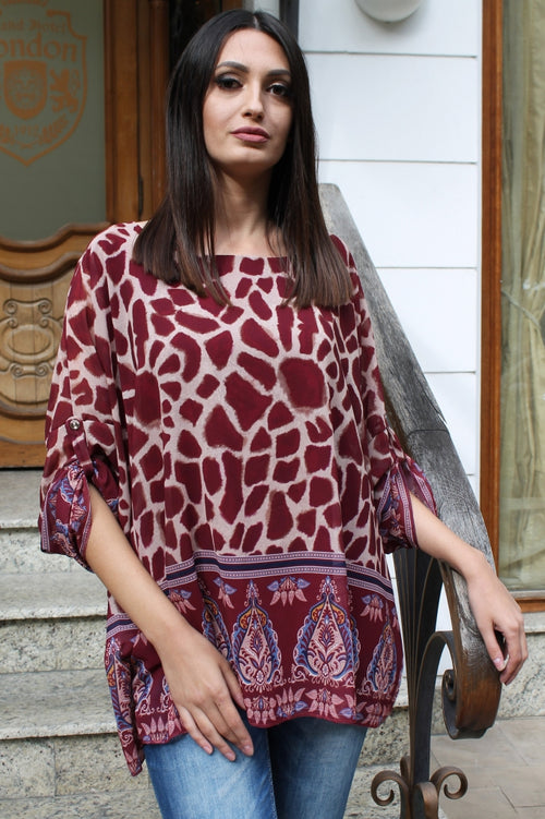Statement women's patterned blouse