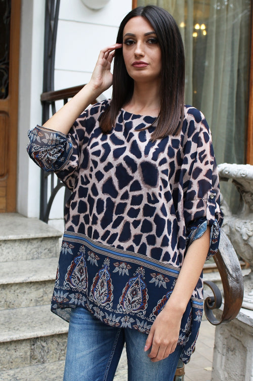 Statement women's patterned blouse