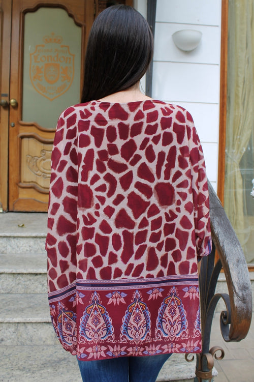 Statement women's patterned blouse