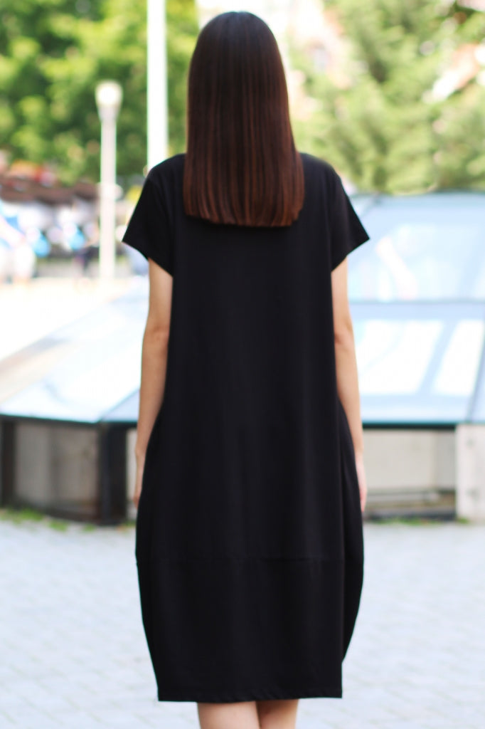 Rochie lungă uni din bumbac