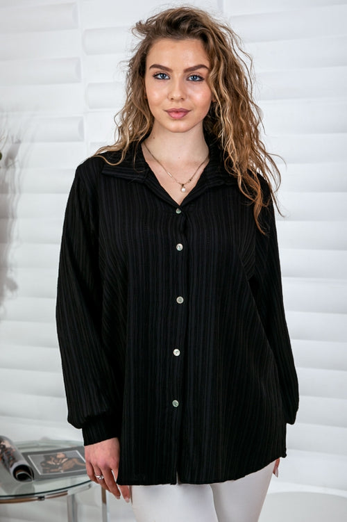 Plus-size shirt with a textured finish