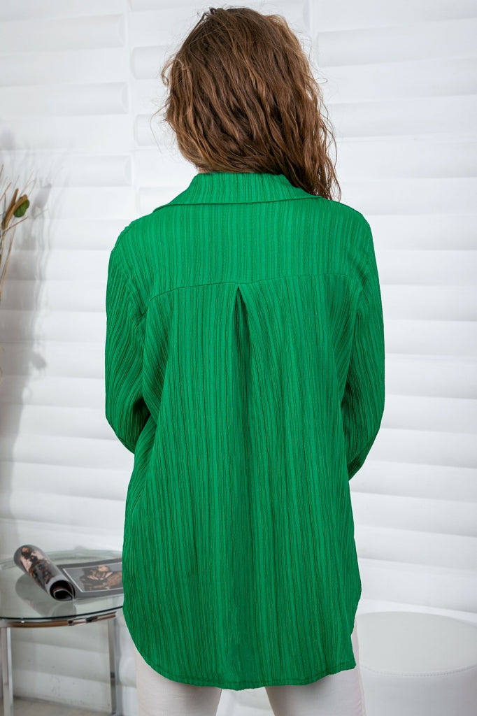 Plus-size shirt with a textured finish