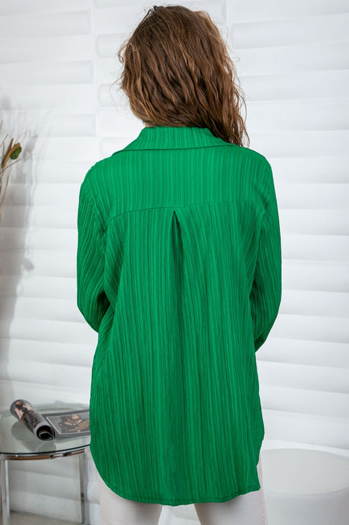 Plus-size shirt with a textured finish