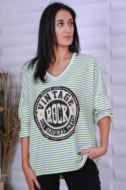 Bluză de damă casual cu imprimeu "Vintage Rock"
