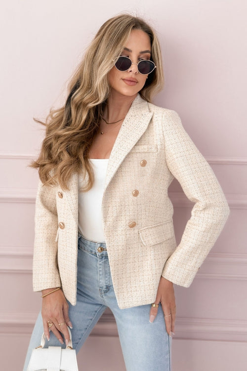 Elegant cotton bouclé women's blazer