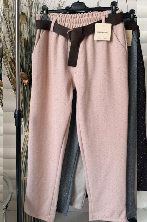 Pantaloni moderni de damă cu capse mici