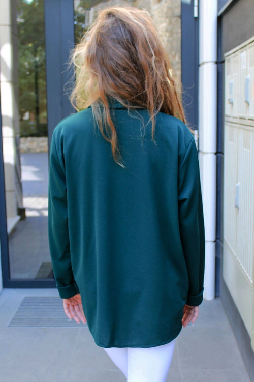 Solid-colour women's blazer with pockets