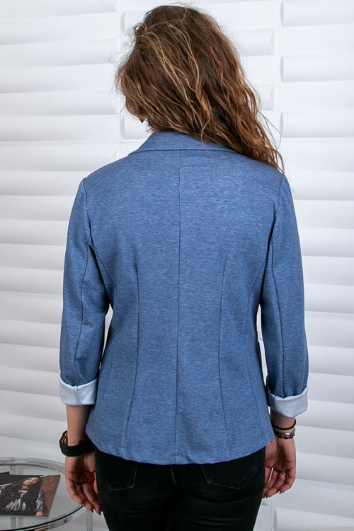 Sacou de damă din denim și bumbac