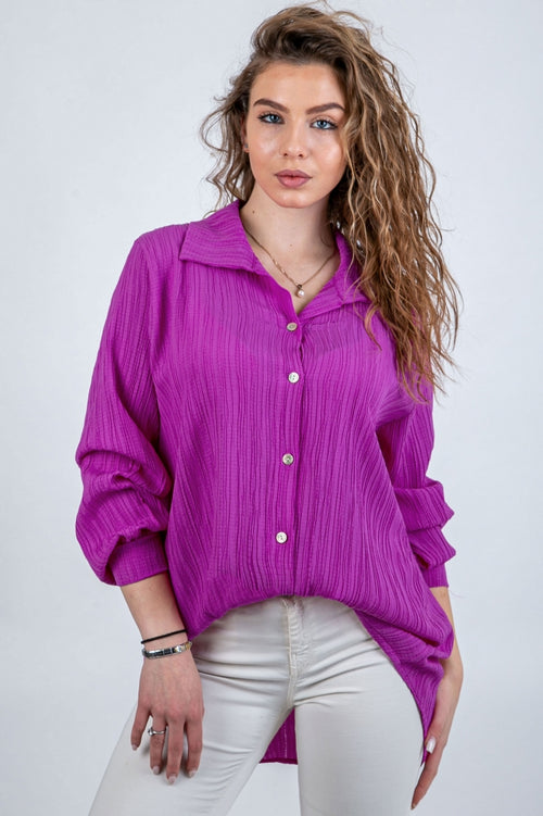 Plus-size shirt with a textured finish