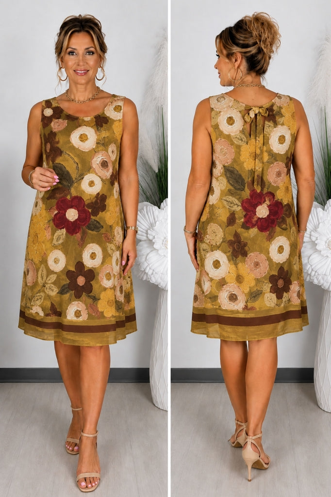 Rochie de vară lejeră cu flori mari
