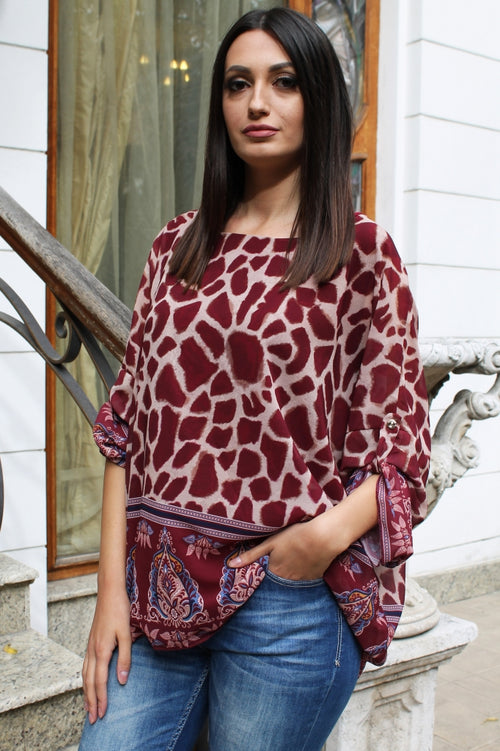 Statement women's patterned blouse