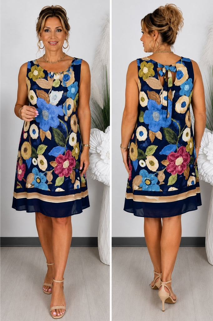 Rochie de vară lejeră cu flori mari