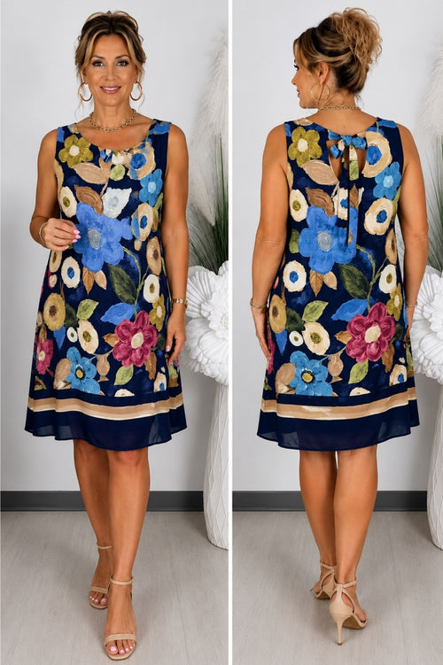 Rochie de vară lejeră cu flori mari