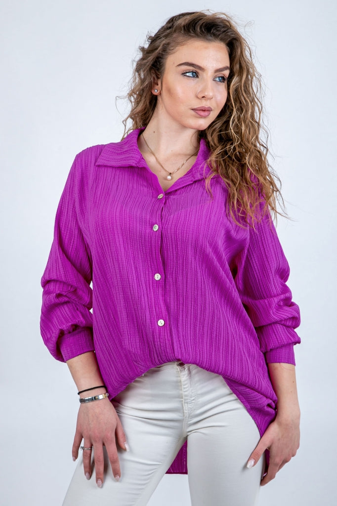 Plus-size shirt with a textured finish