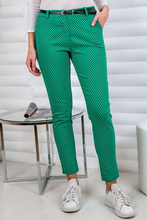 Pantaloni elastici de damă cu romburi