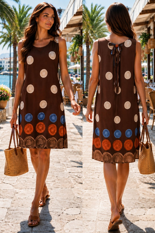 Rochie lejeră cu buline colorate mari
