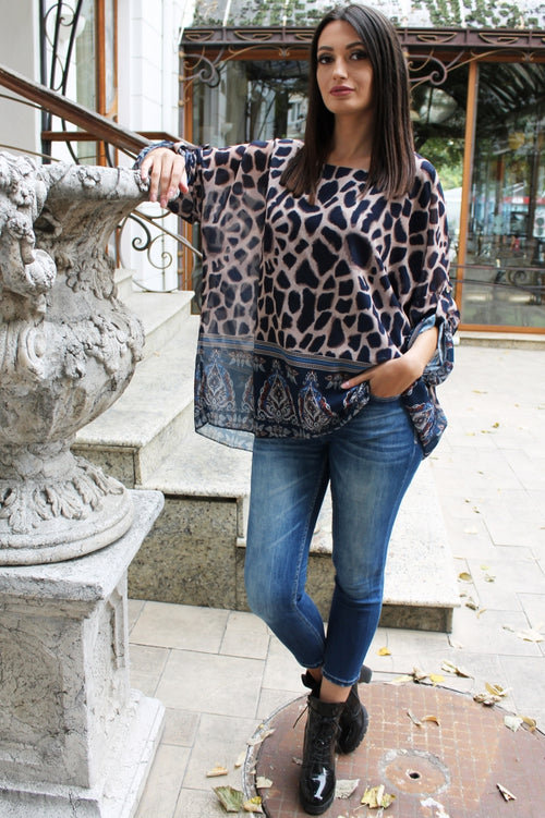 Statement women's patterned blouse