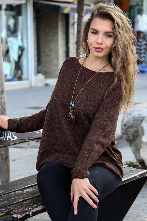 Bluză de damă uni din tricot fin