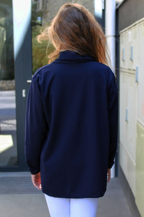 Solid-colour women's blazer with pockets