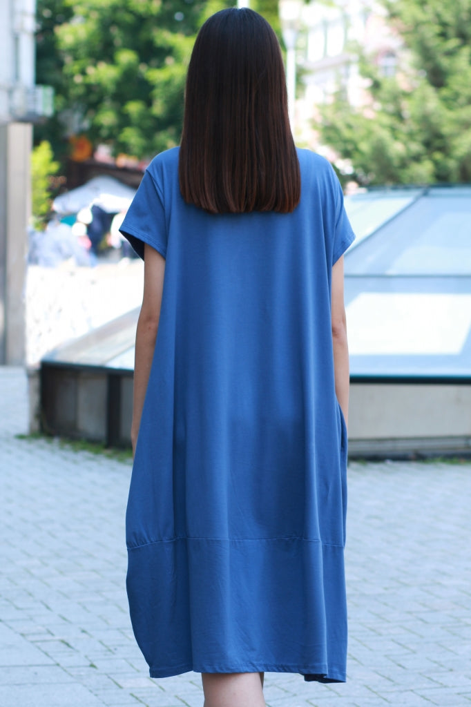 Rochie lungă uni din bumbac